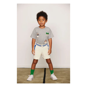 Mini Rodini - Organic Cotton Knit Shorts | Ecru