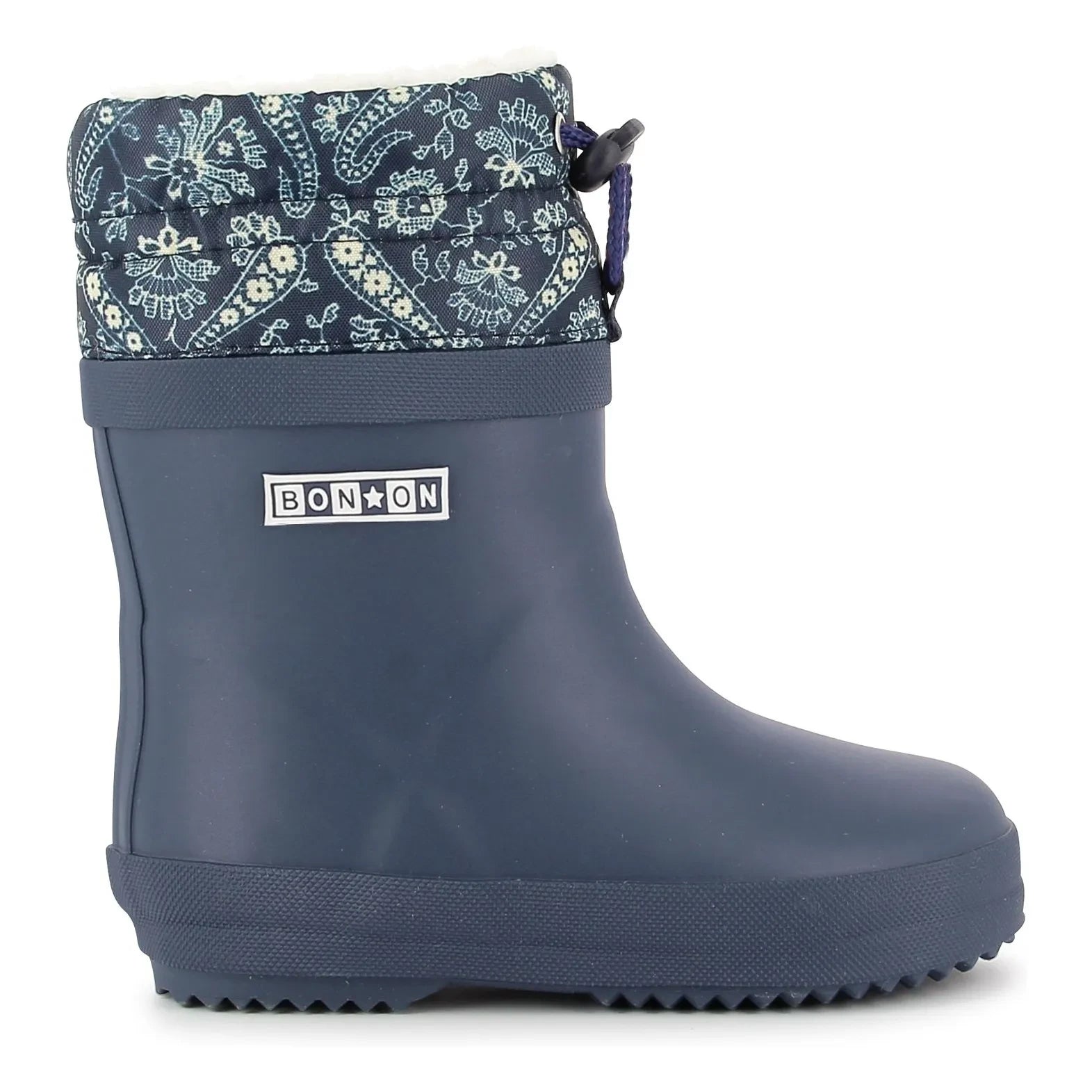 Bonton - Ploc Faux Fur Rain Boots | Navy Blue