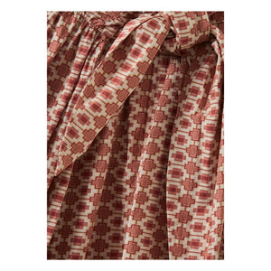 Caramel - Abelia Geometric Dress | Brick Red