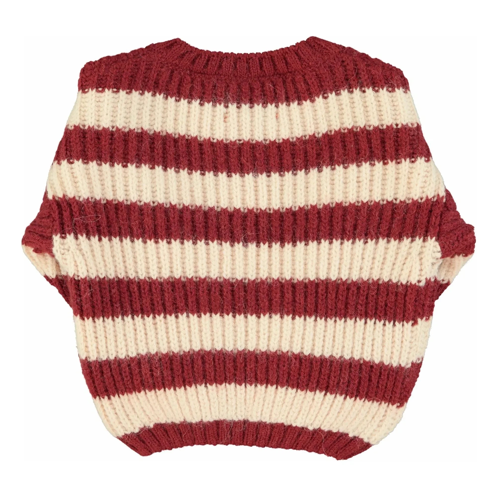 Piupiuchick - Striped Wool Sweater | Burgundy