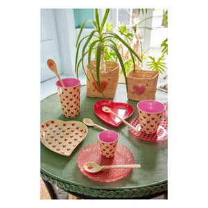 Rice - Melamine Plate Hearts | Cream