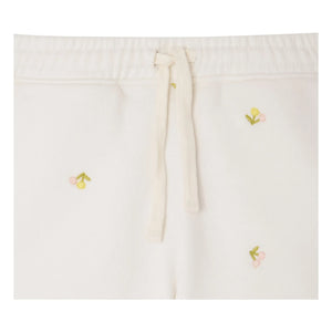 Bonpoint - Caroline Cherries Organic Cotton Fleece Shorts | Ecru
