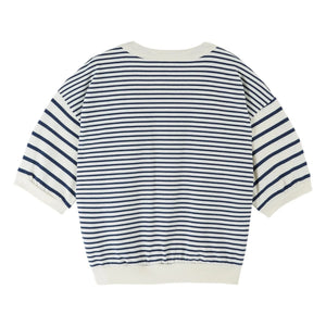 Emile et Ida - Sailor Striped Organic Cotton Sweatshirt | Navy Blue