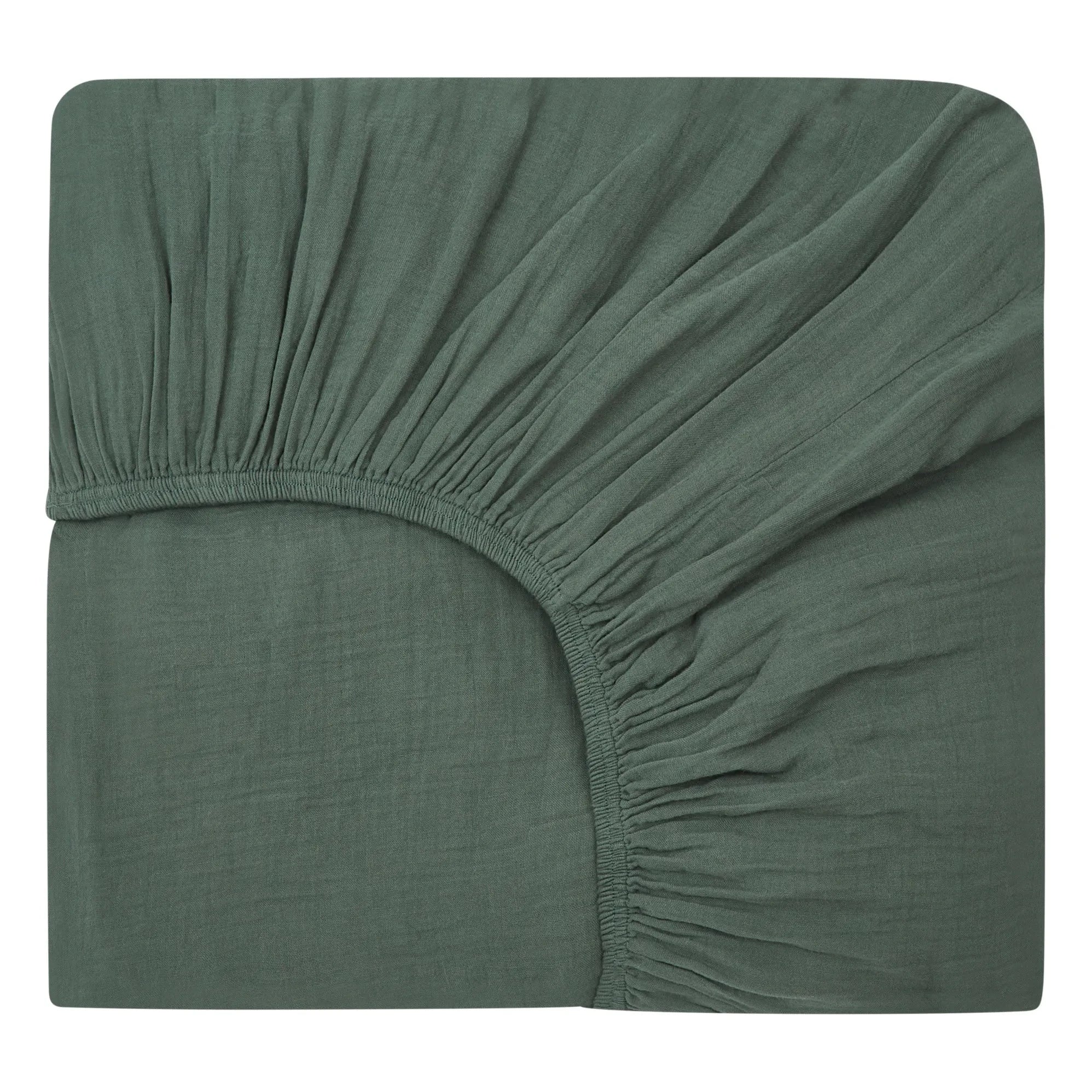 Haomy - Cotton Voile Drawstring Bed Sheet | Bluish Gray