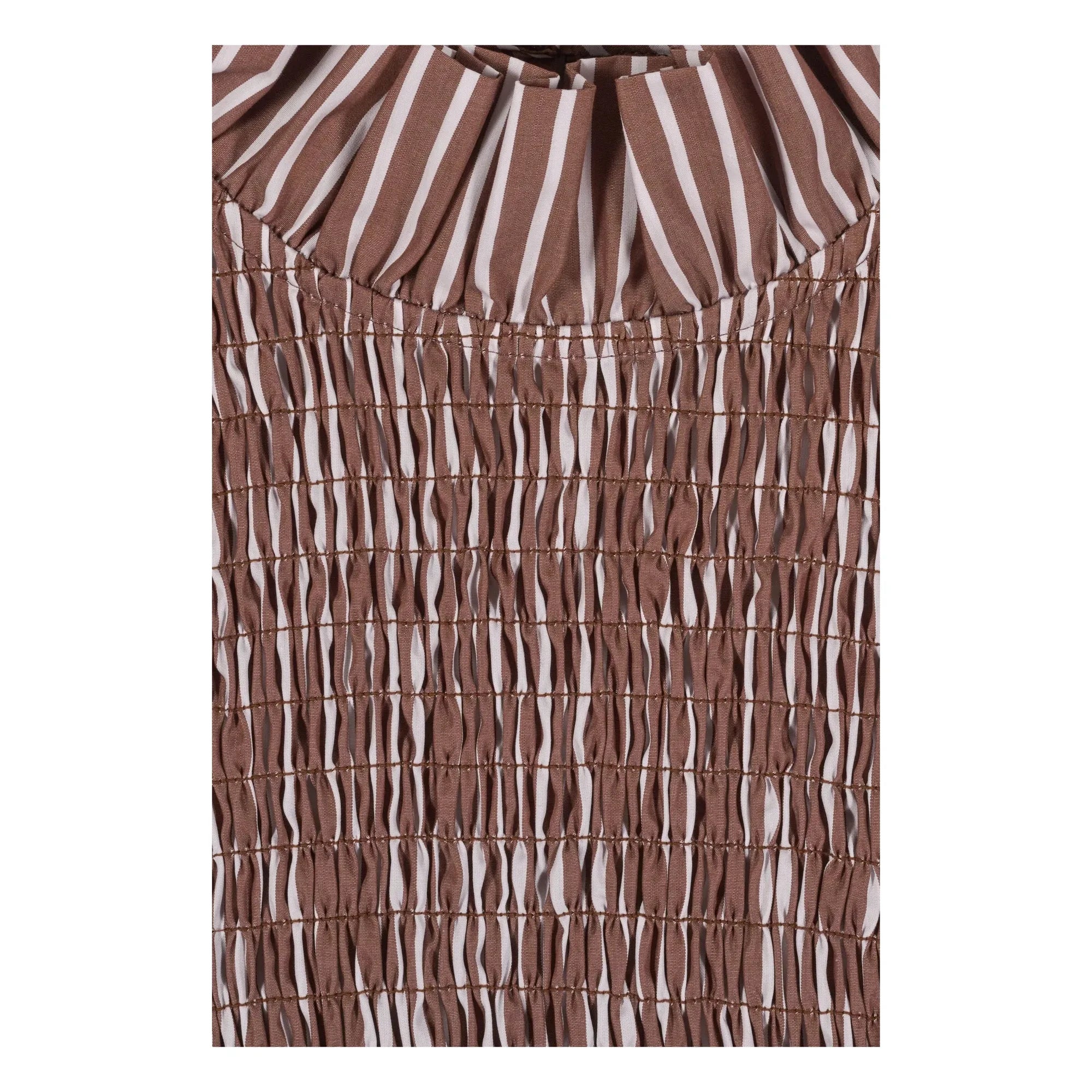 Maria de la Orden - Striped Blouse Aleria Cotton | Brown