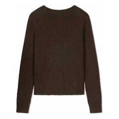 Bompard - Crew Neck Cashmere Sweater 4-Ply | Chocolate