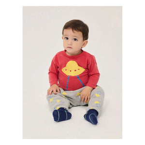 Bobo Choses - Jogger saucers Organic Cotton Baby | Speckled Grey