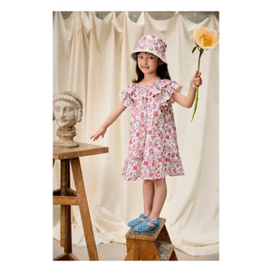 Louise Misha - Natiyana Floral Organic Cotton Dress | Cream