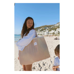 Studio Noos - Striped Beach Bag | Pale Yellow