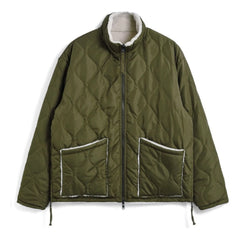 Taion - Military Reversible Stand Collar Jacket | Khaki