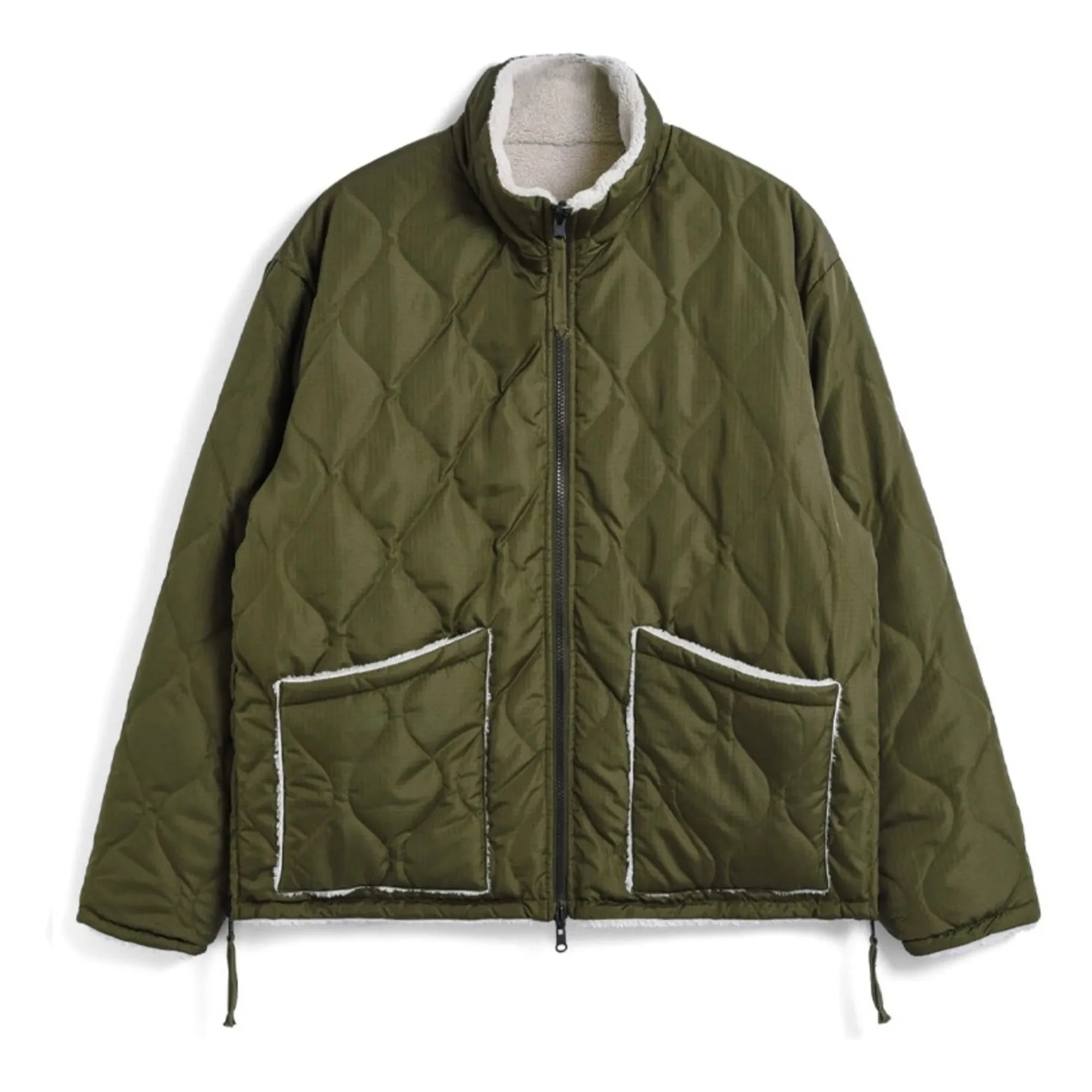 Taion - Military Reversible Stand Collar Jacket | Khaki