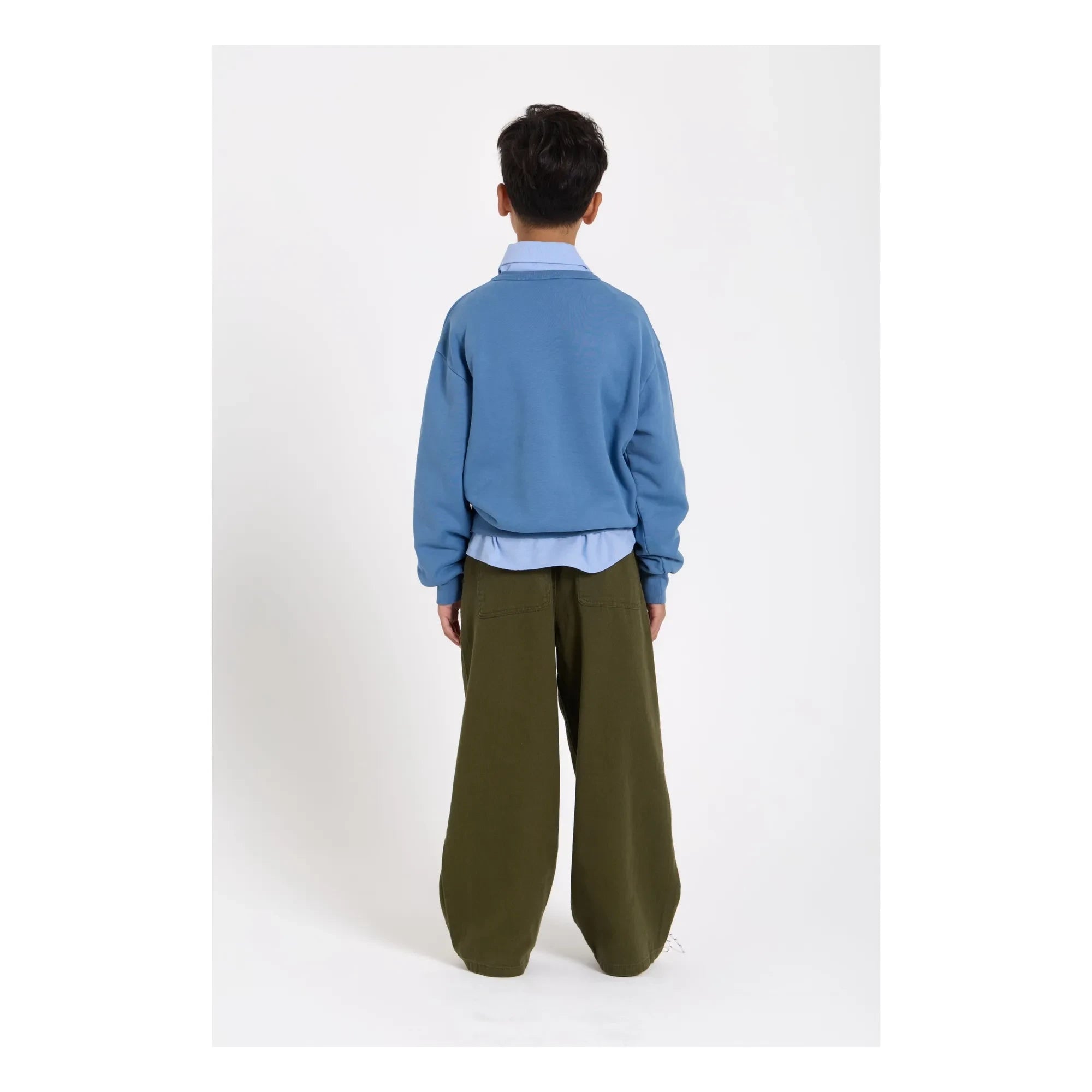 Smallable Kid - Burt Twill Wide Leg Trousers | Khaki