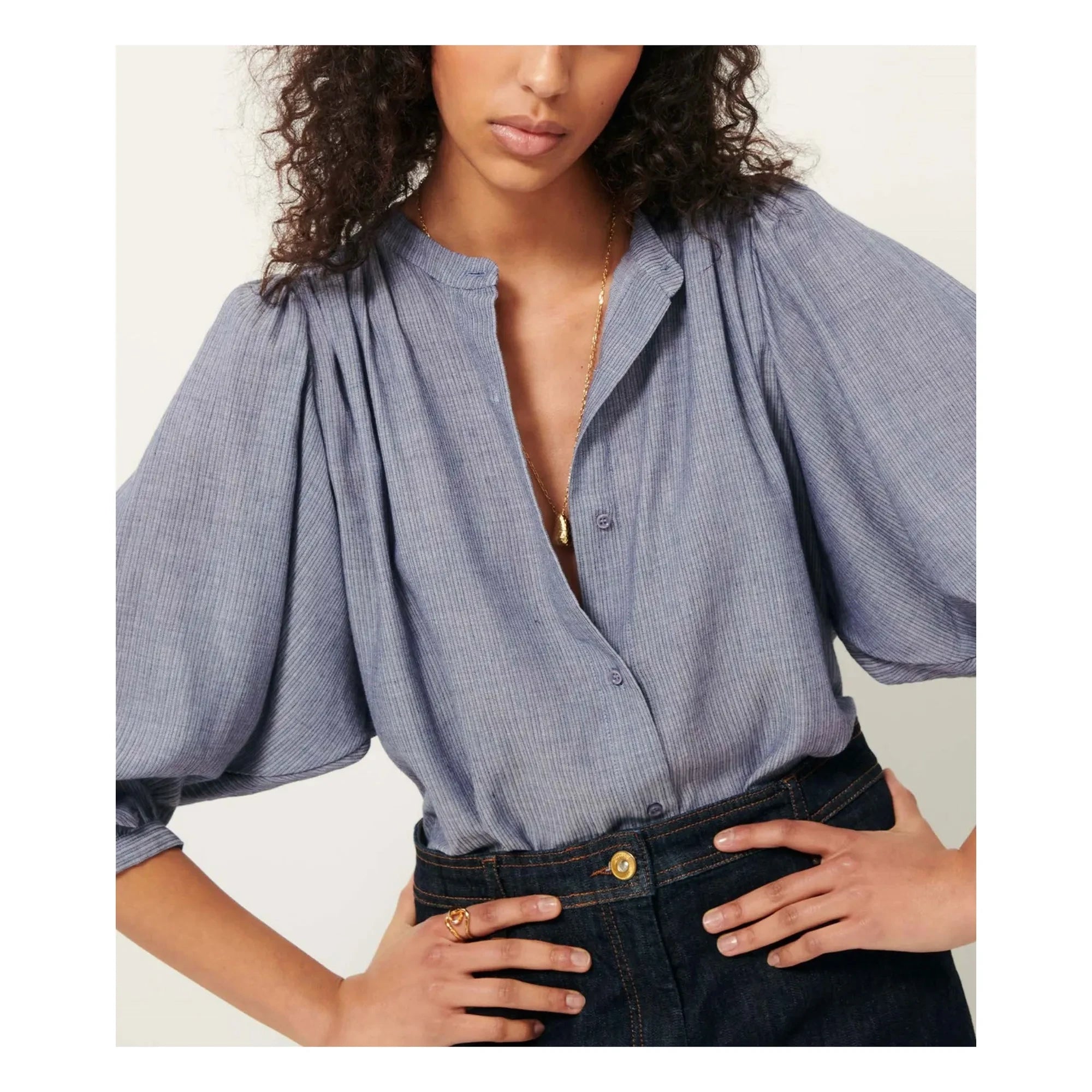 Sessùn - Striped Blouse | Blue