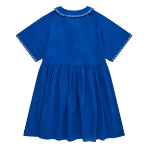 Maison Mangostan - Blue Embroidered Voiles Dress