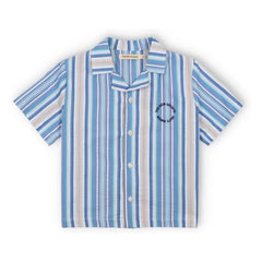 the new society - Tebas Striped Shirt | Light Blue