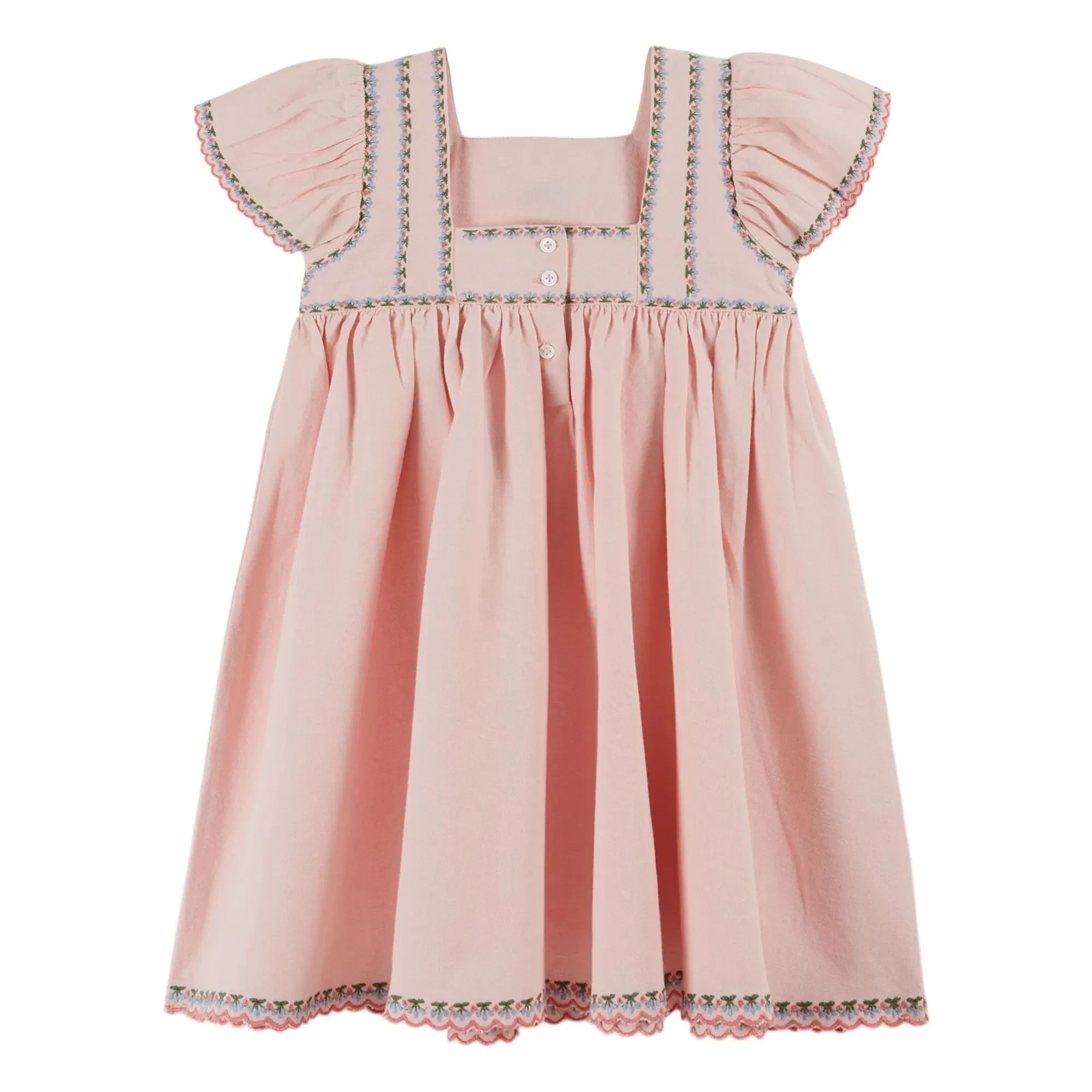 Emile et Ida - Embroidered Dress | Light Pink