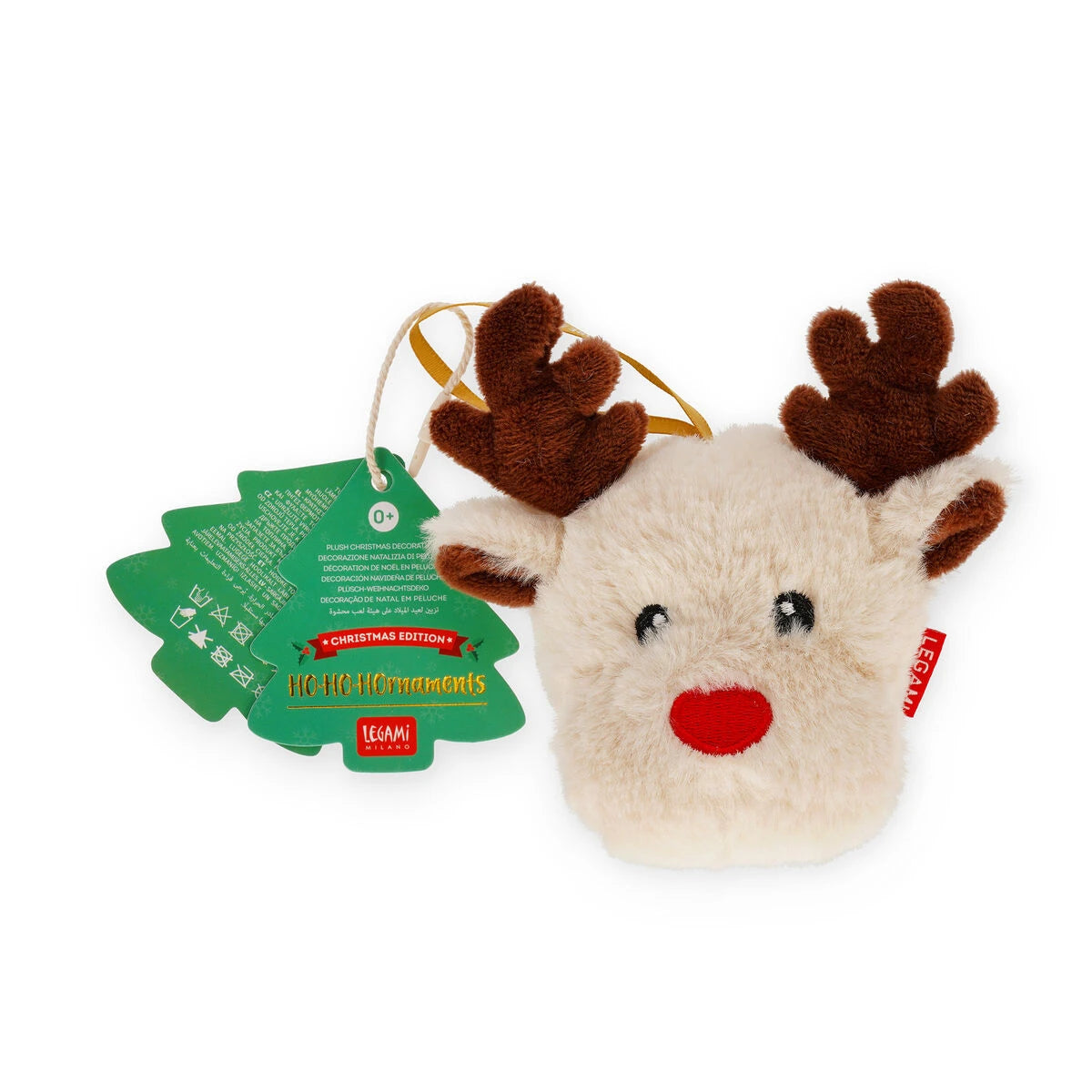 Legami - Reindeer Plush Toy Christmas Tree Decoration - Oh-Oh-Ohrnaments