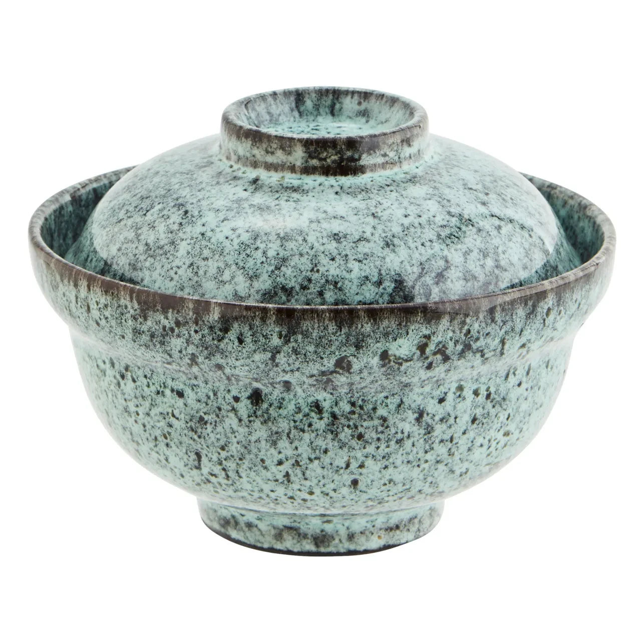Madam Stoltz - Covered Bowl | Bluish Gray