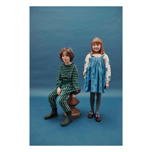 Emile et Ida - Organic Cotton Striped Sweatshirt | Green