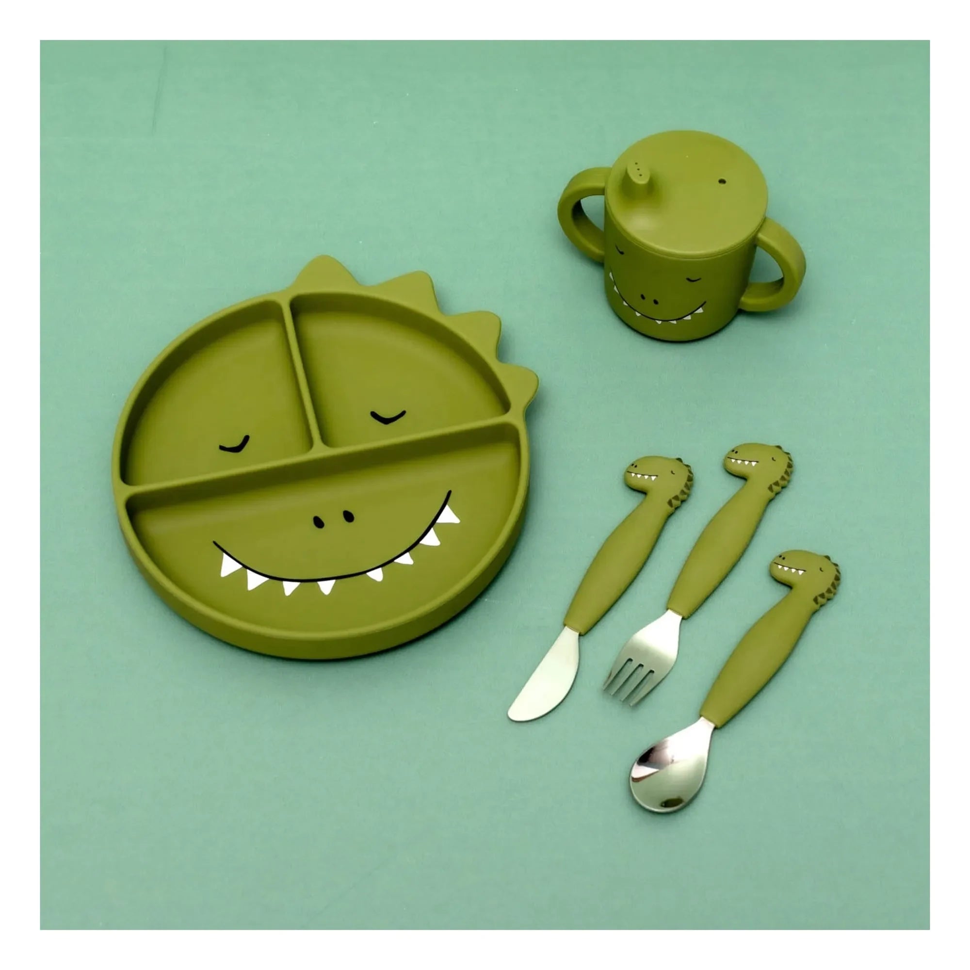 Trixie - Mr. Dino Silicone Practice Cup | Green