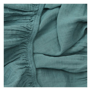 Haomy - Cotton Flannel Fitted Sheet | Blue Stone