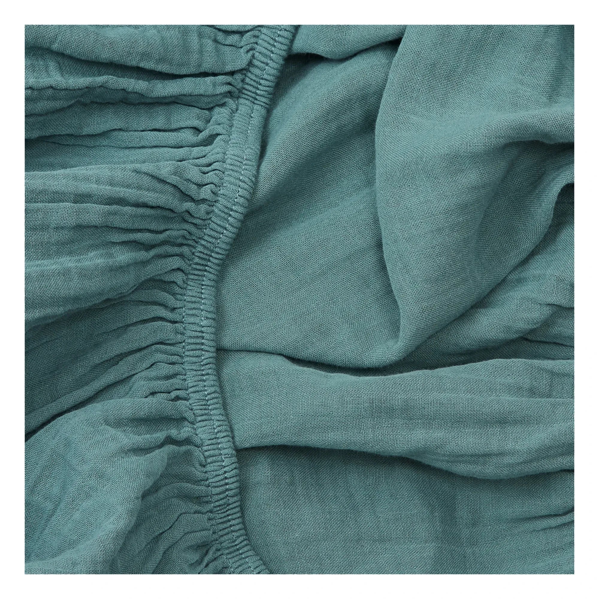 Haomy - Cotton Flannel Fitted Sheet | Blue Stone