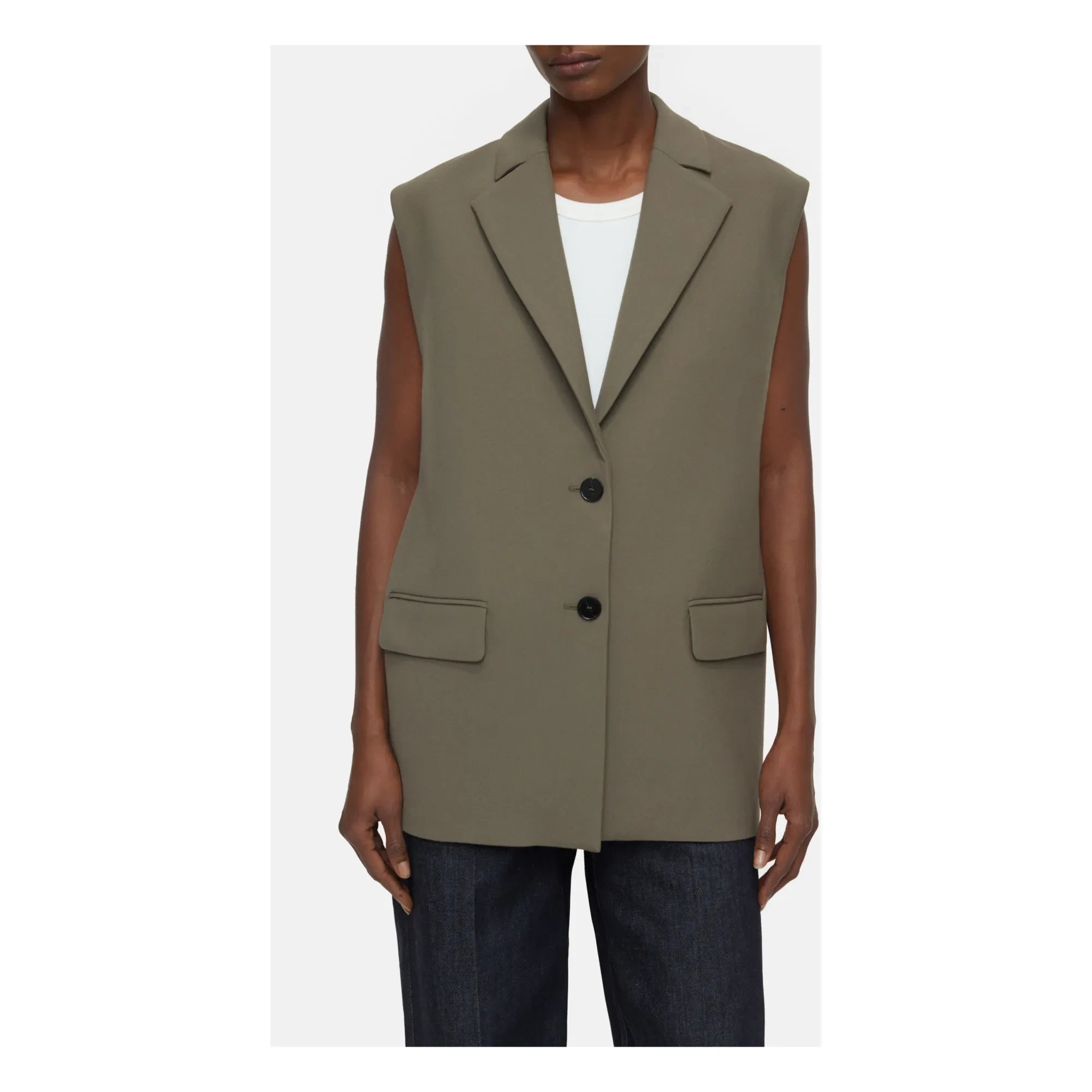 Closed - Sleeveless Blazer | Khaki