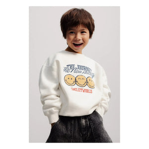 the new society - Smiley Sweatshirt | Beyaz