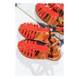 Mama Praïa - Fisherman Lipstick sandals | Red