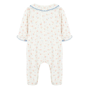 Tartine et Chocolat - Çiçekli dantelli yakalı pijama | Ecru