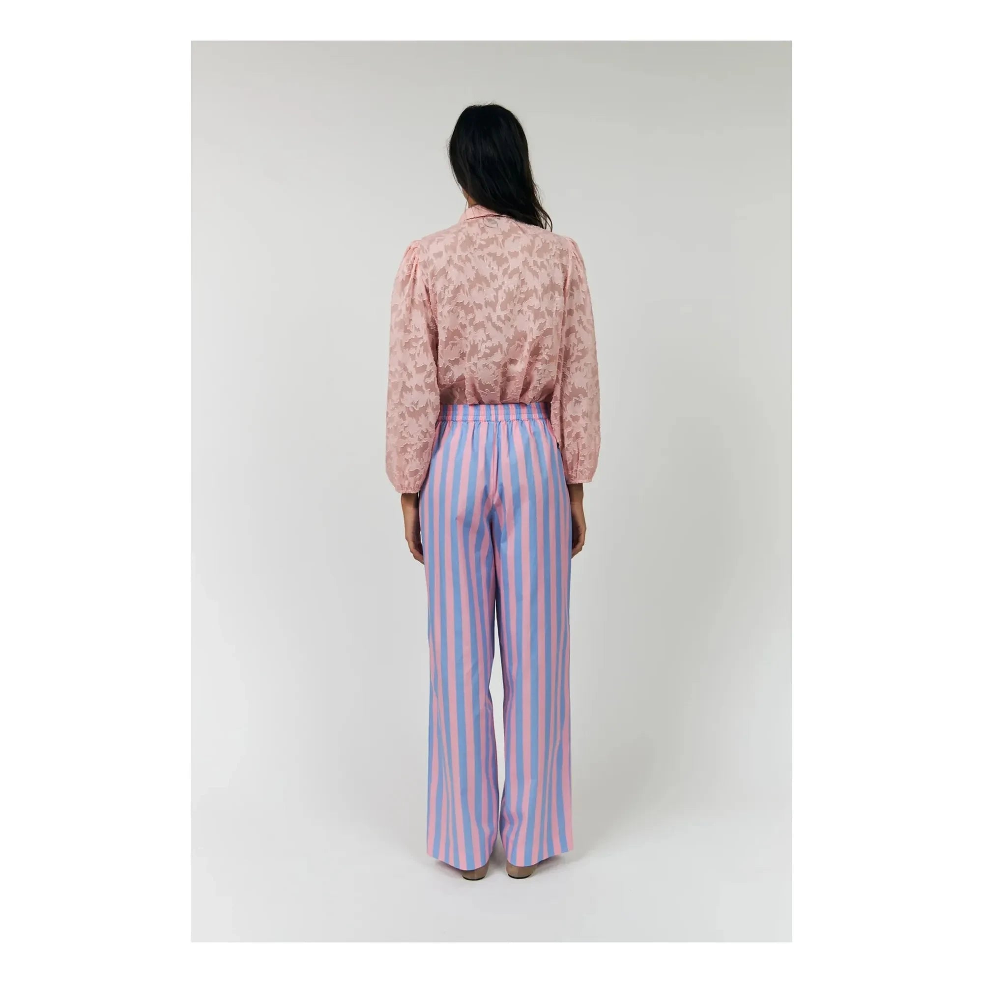 Lollys Laundry - Rita Cotton Striped Pants | Blue