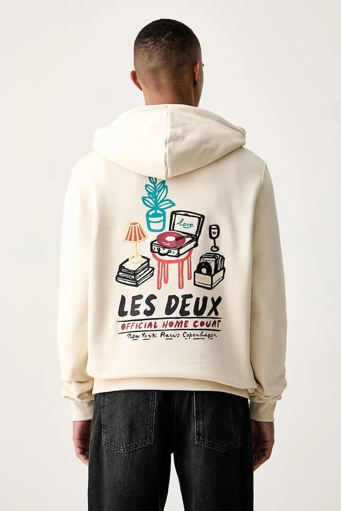 Les Deux kapüşonlu erkek pamuk ve elastanlı sweatshirt