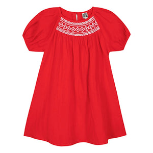 Bonton - Nala Gathered Dress | Vermilion