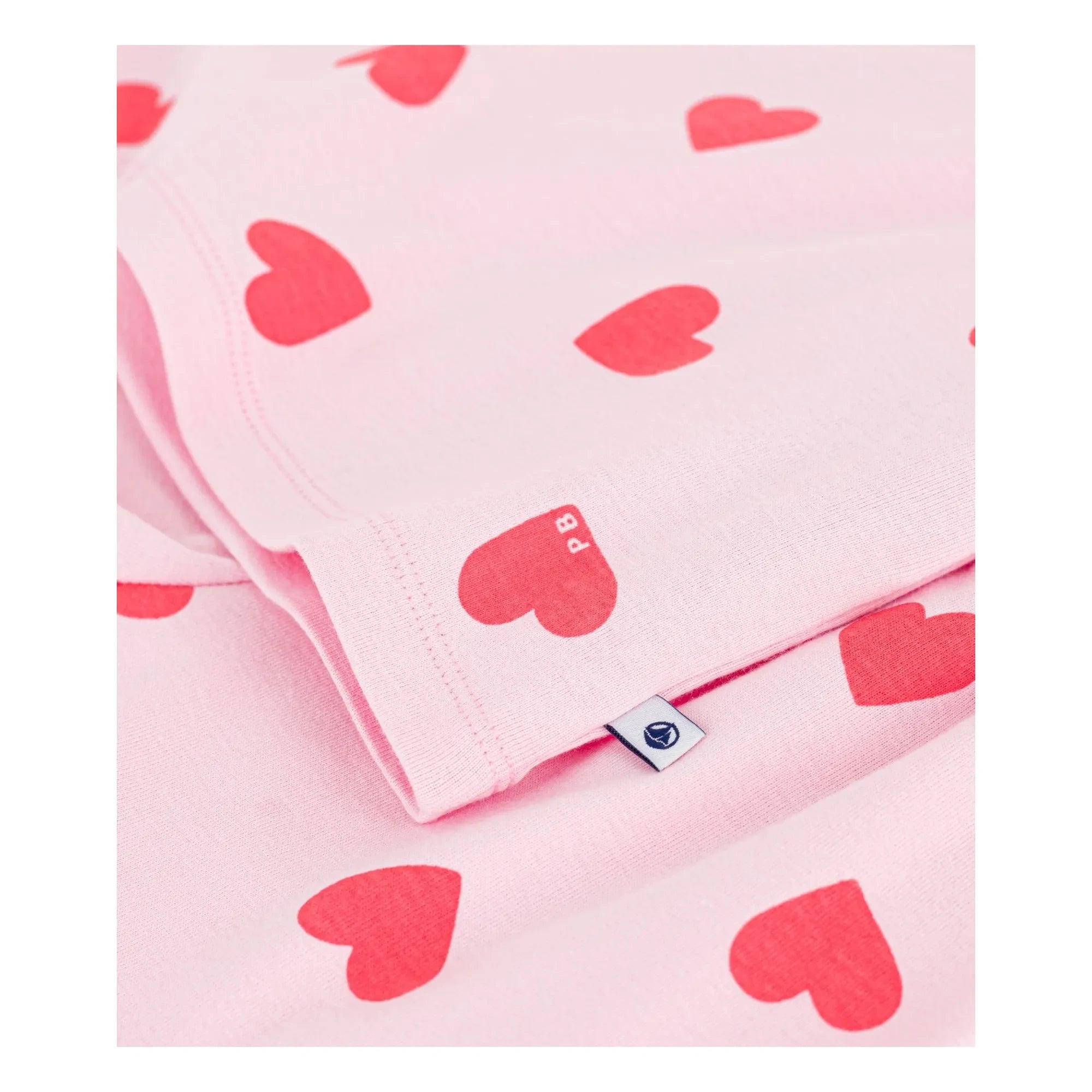 Petit Bateau - Heart Patterned Pajama Shorts | Pink