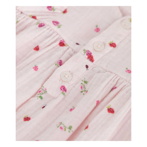 Petit Bateau - Organic cotton muslin floral jumpsuit | Pink