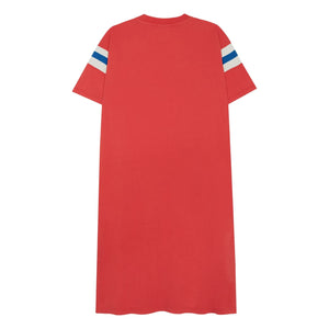 The Campamento - Oversize Contrast Striped Dress | Red