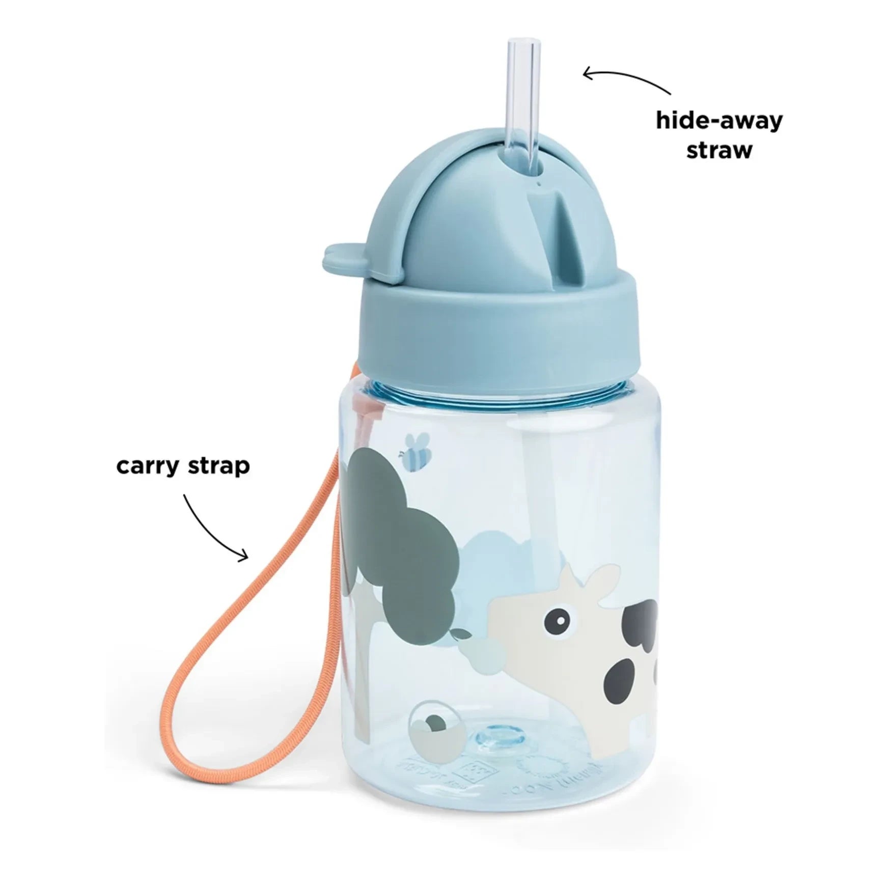 Done by Deer - Tiny Farm Baby Bottle - 280 ml | Light Blue