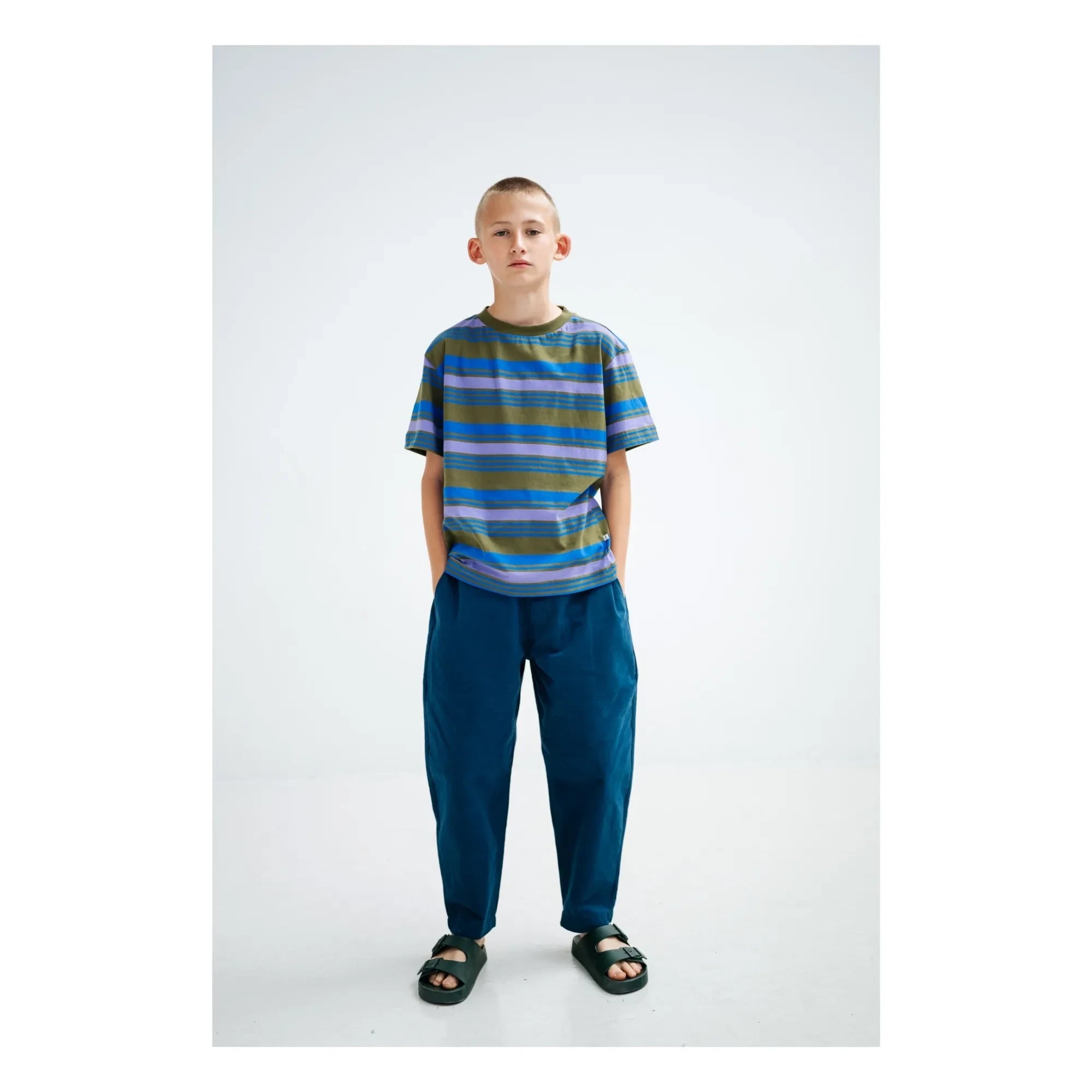 Repose AMS - Organic Cotton Wide Leg Adjustable Pants | Blue