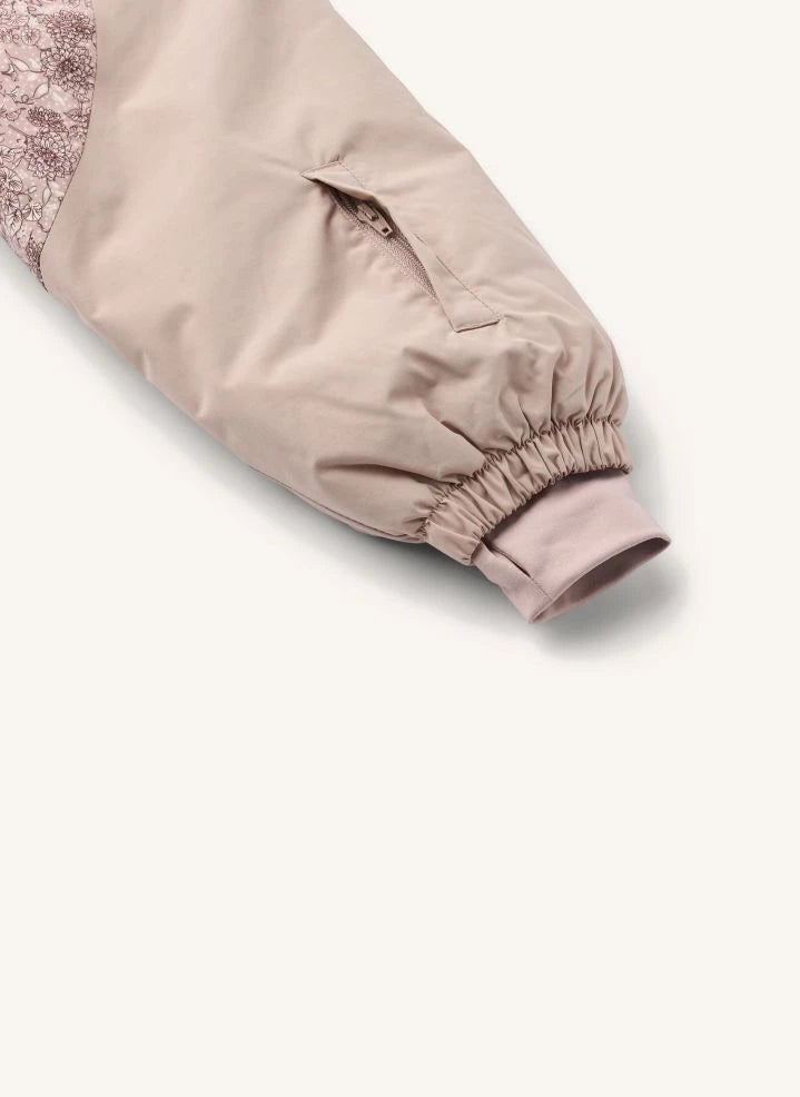 Wheat - Melte Fleurs Ski Suit Made from Recycled Fibers | Light Pink