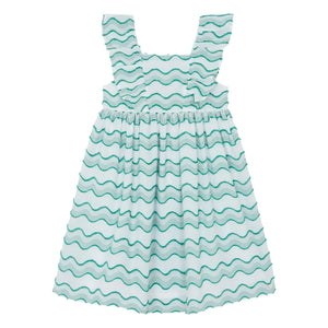 Tartine et Chocolat - Wave Pattern Dress | Green