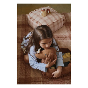 Lorena Canals - Tartan Pouf | Dust Pink