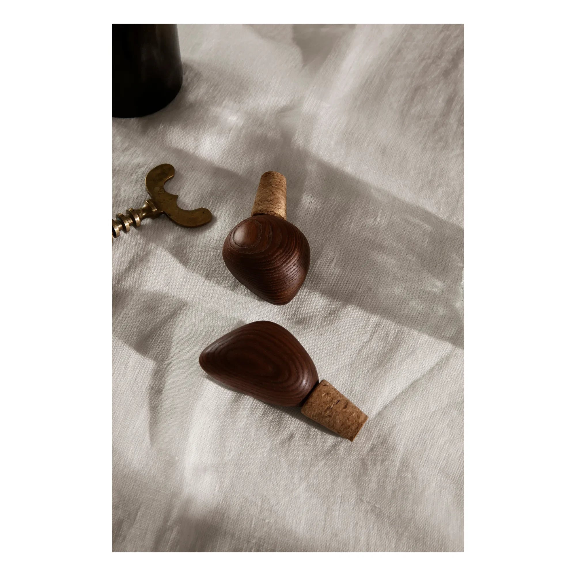 Ferm Living - Cairn Bottle Caps - Set of 2 | Brown