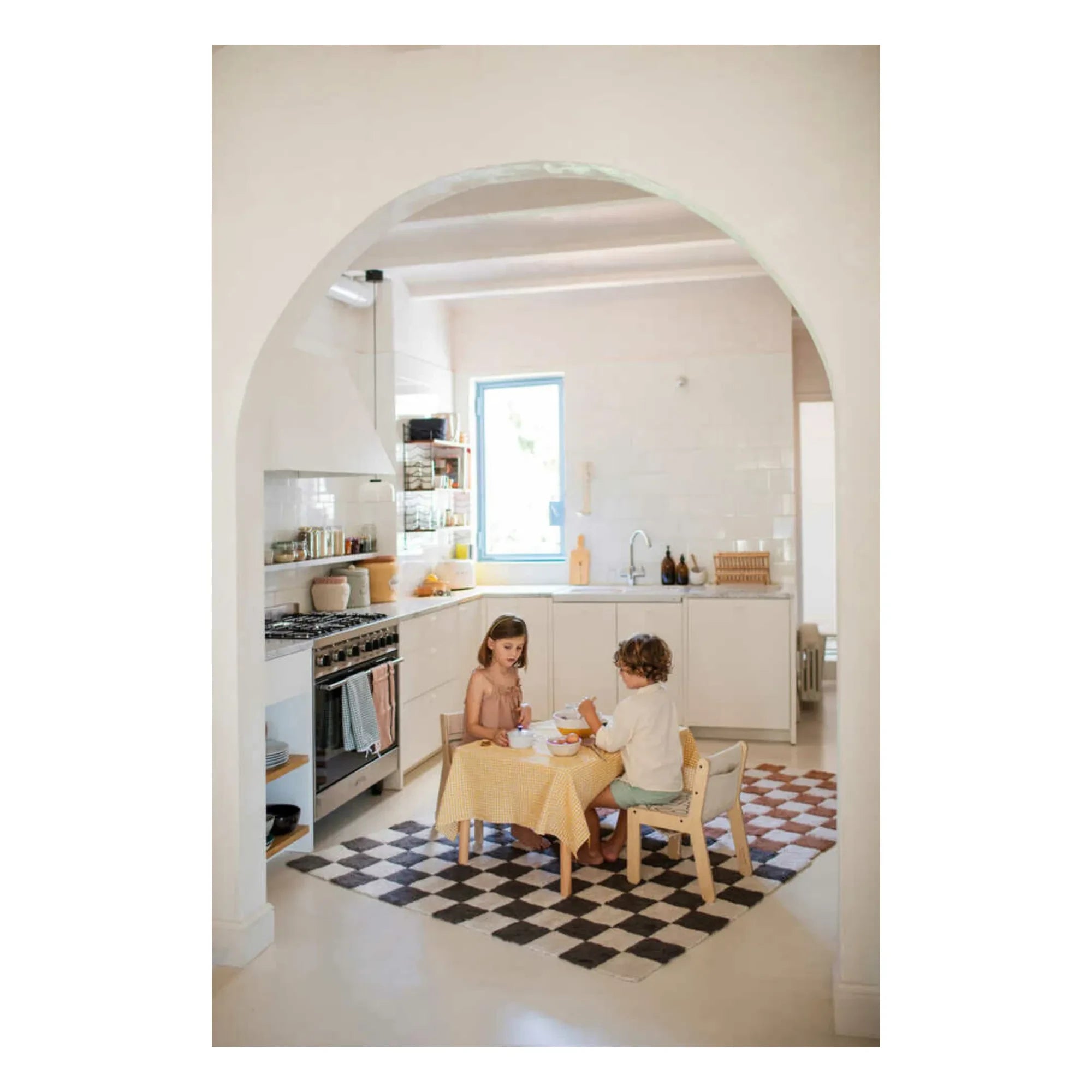 Lorena Canals - Checkered Rug | Dark Gray