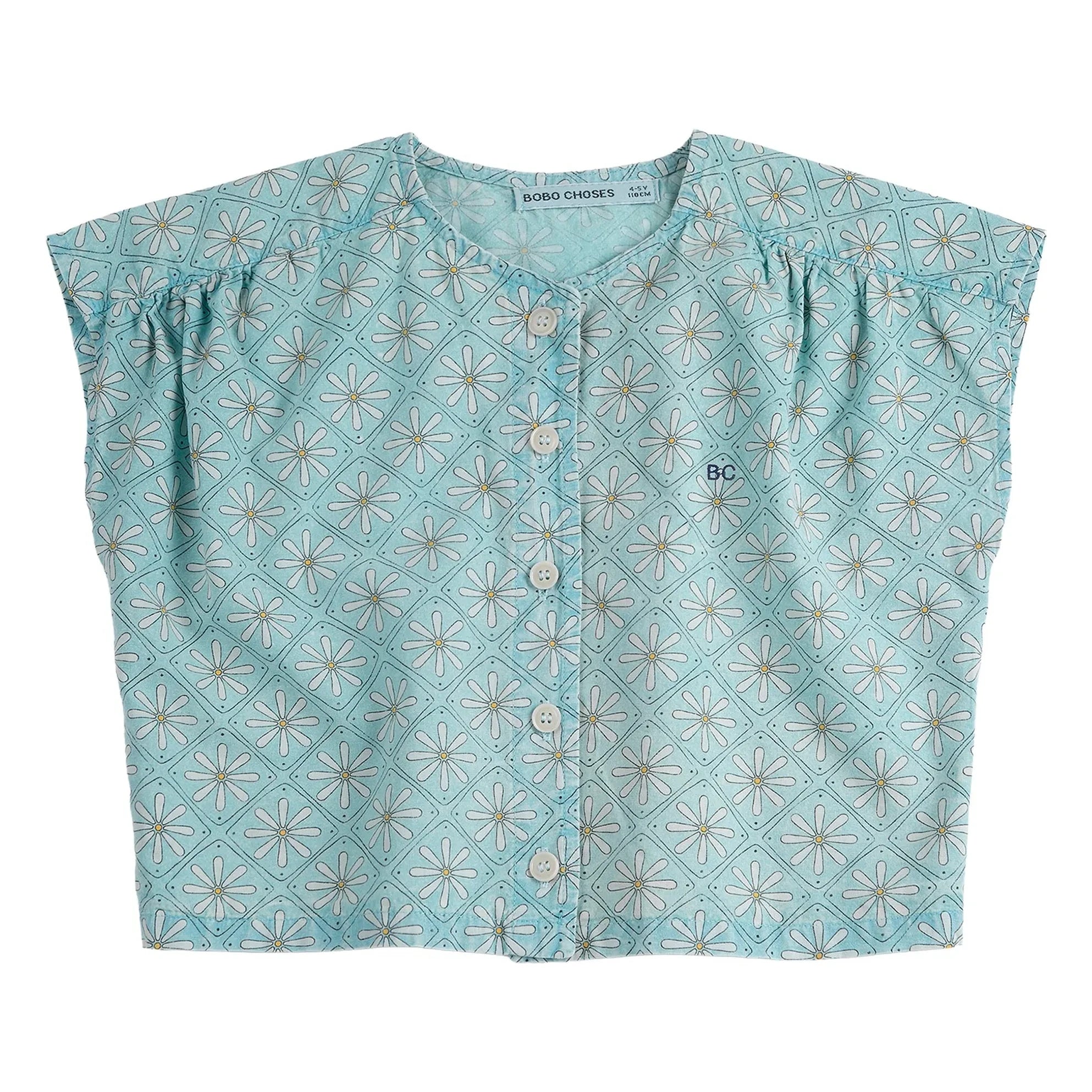 Bobo Choses - Organic Cotton Daisy Top | Light Blue