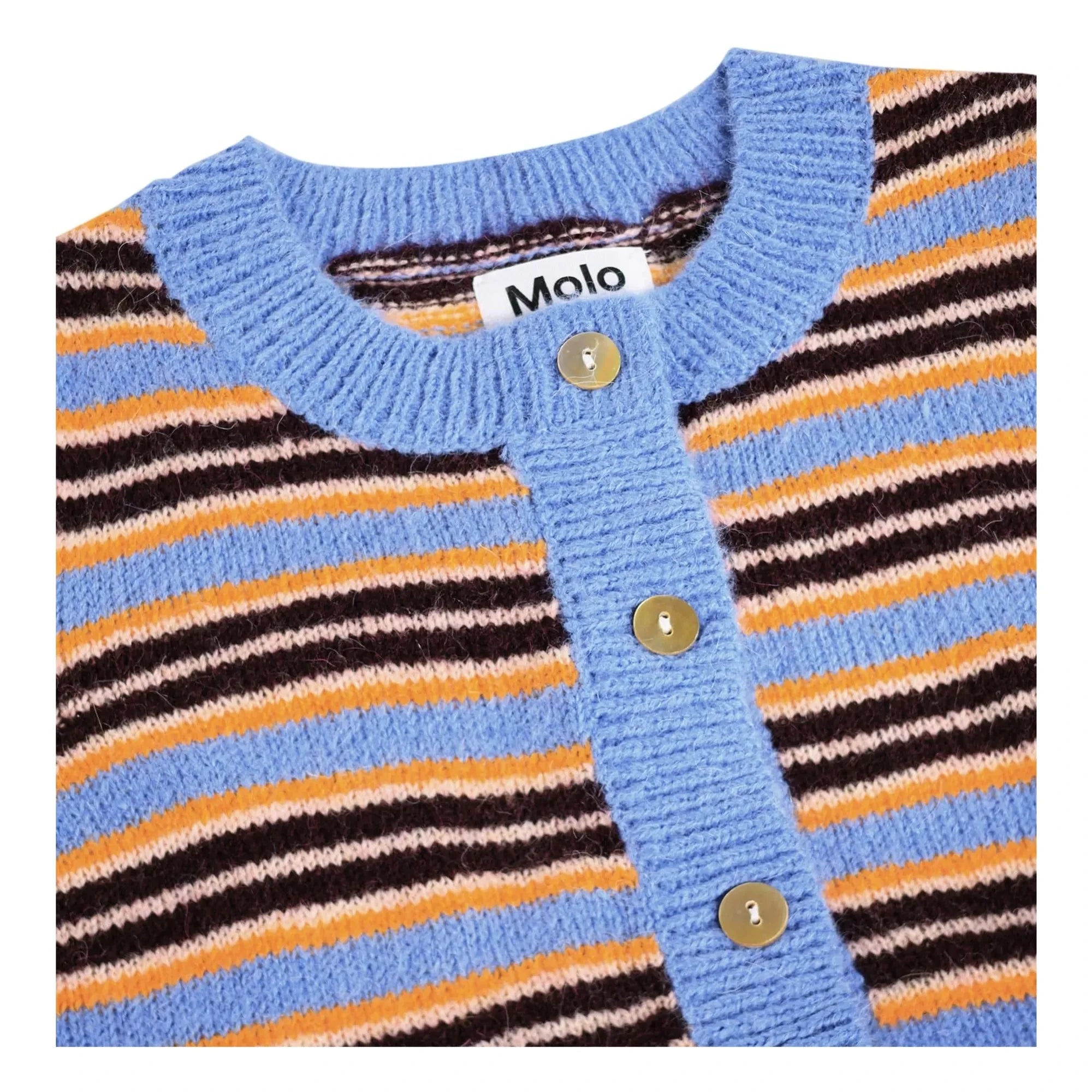 Molo - Çizgili Geraldine hırka | Açık Mavi