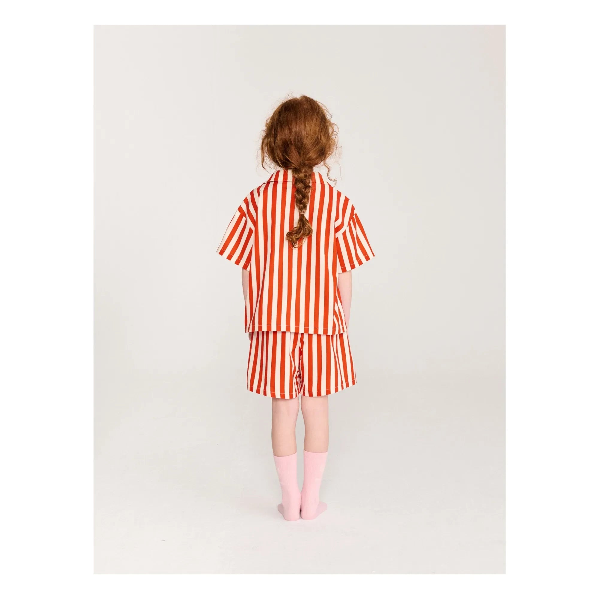 Bobo Choses - Striped Organic Cotton Shirt and Shorts Set | Red