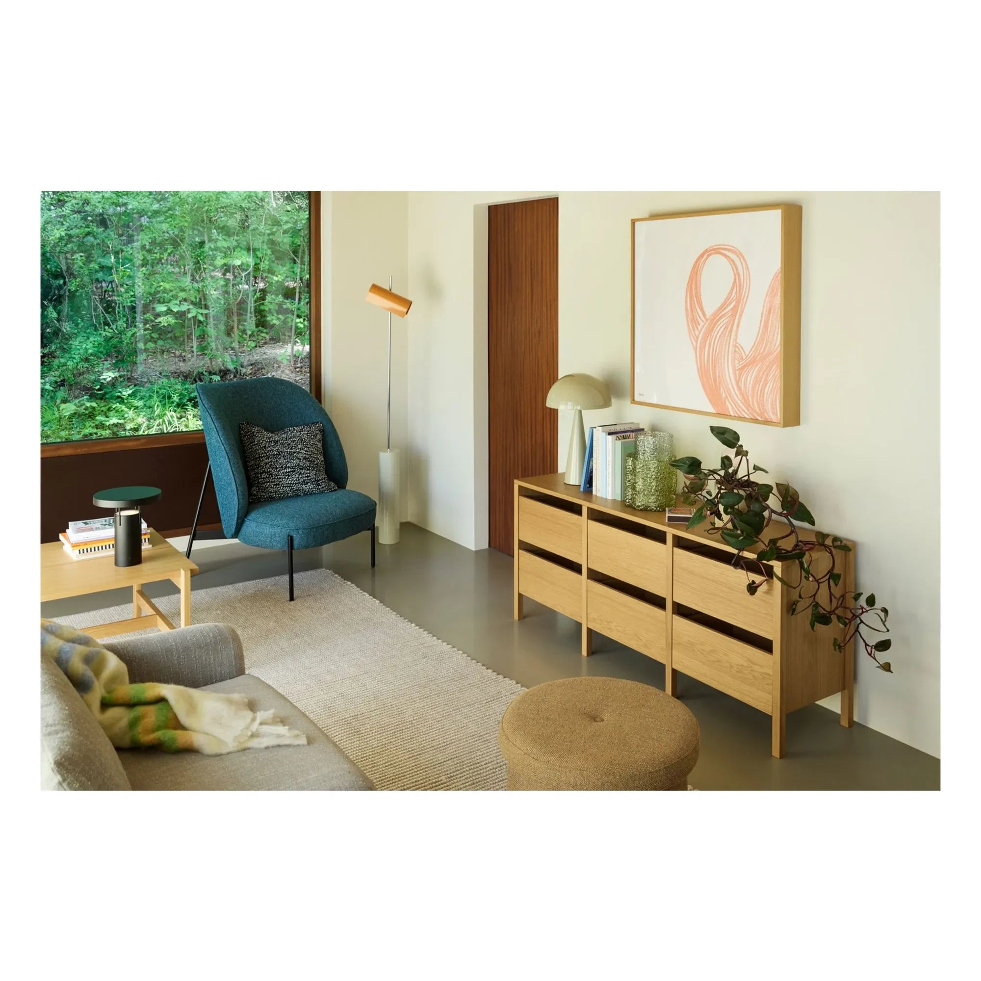 Hübsch - Orange Reflector Floor Lamp