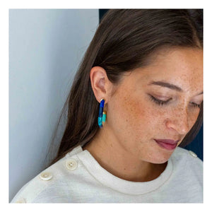 Parabaya - Personalized Bola Earrings | Blue