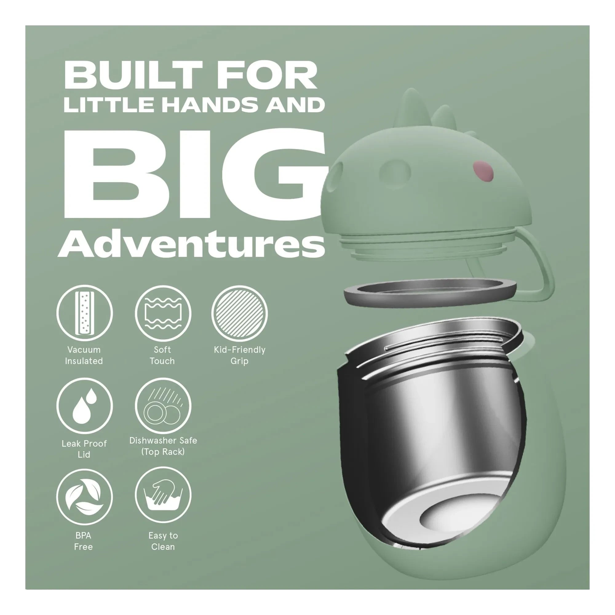 Asobu - Insulated Lunch Box Dinosaur | Green