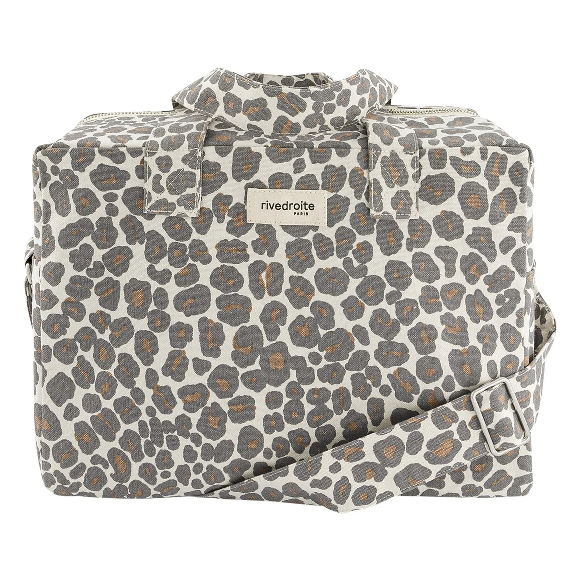 Rivedroite - City Sauval Leopard Bag Made from Recycled Cotton | Gray